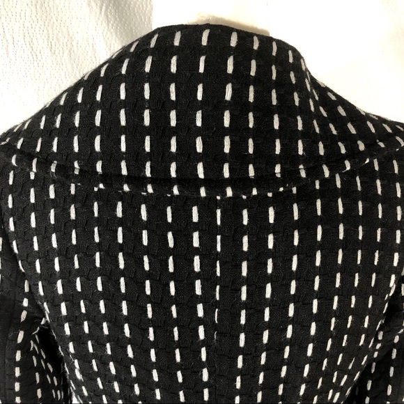 Tulle Black and Gray Crop Jacket with 3/4 Sleeves - Picture 6 of 8